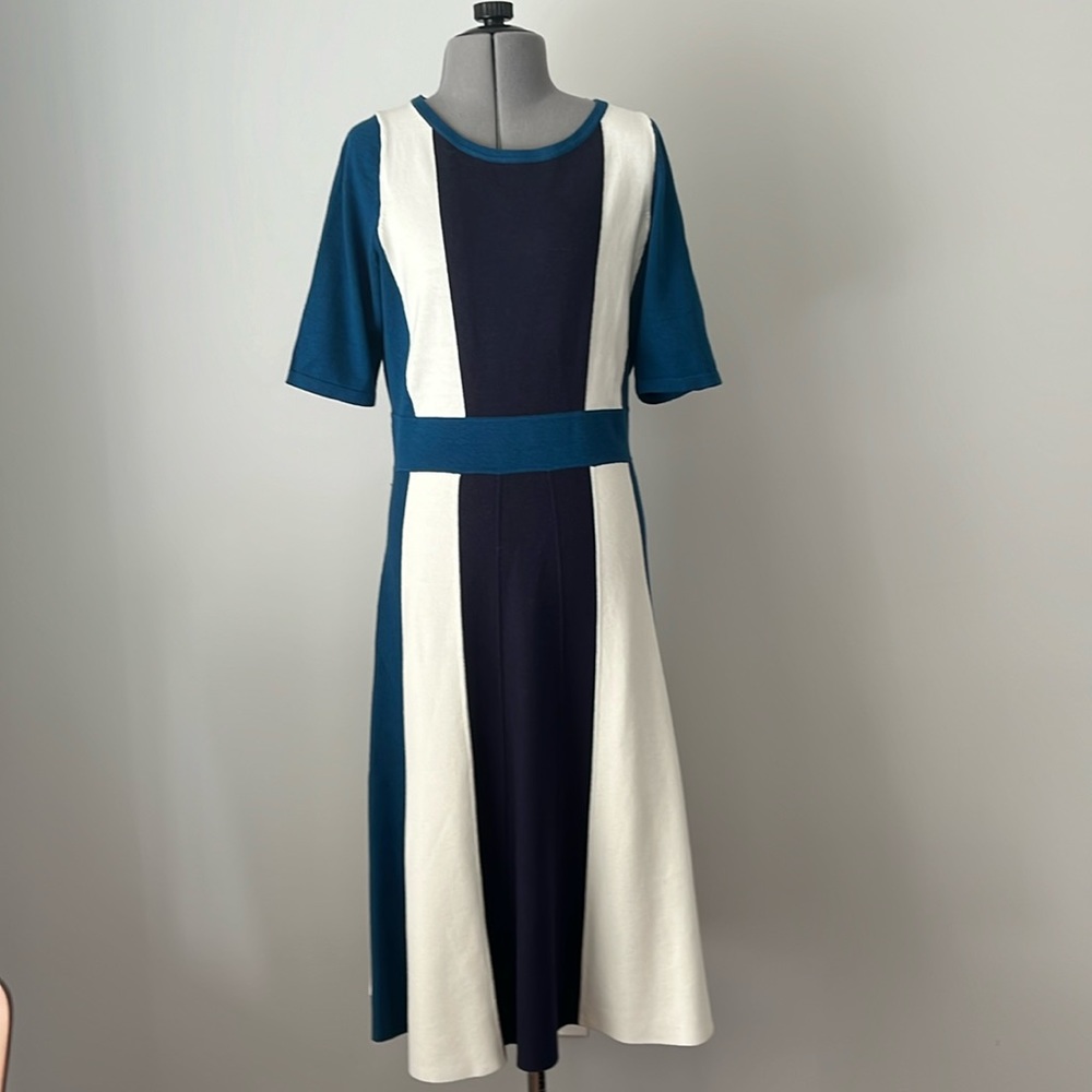 Boden Milano Retro 50’s Fit & Flare Striped Dress